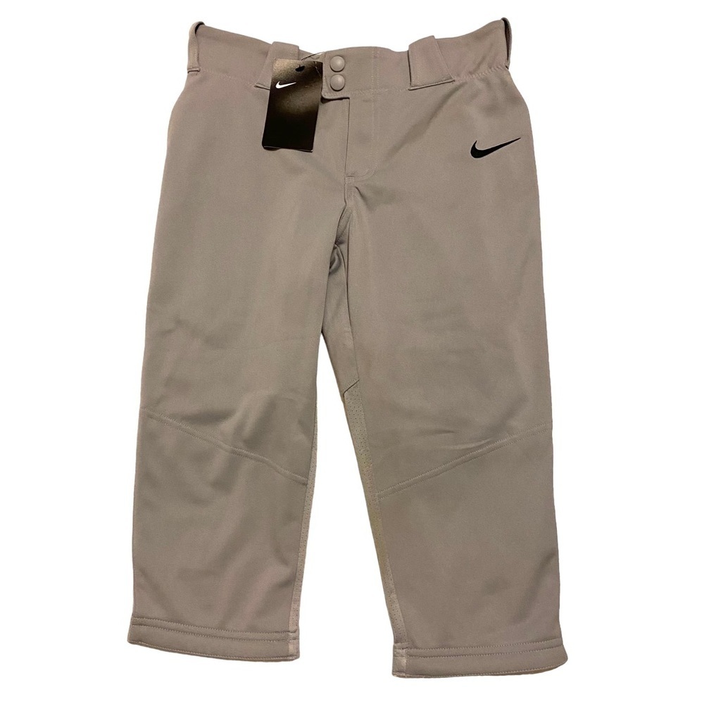 Nike Vapor Select Girls 3/4 Length Softball Pants AV6833-052 Gray Medium